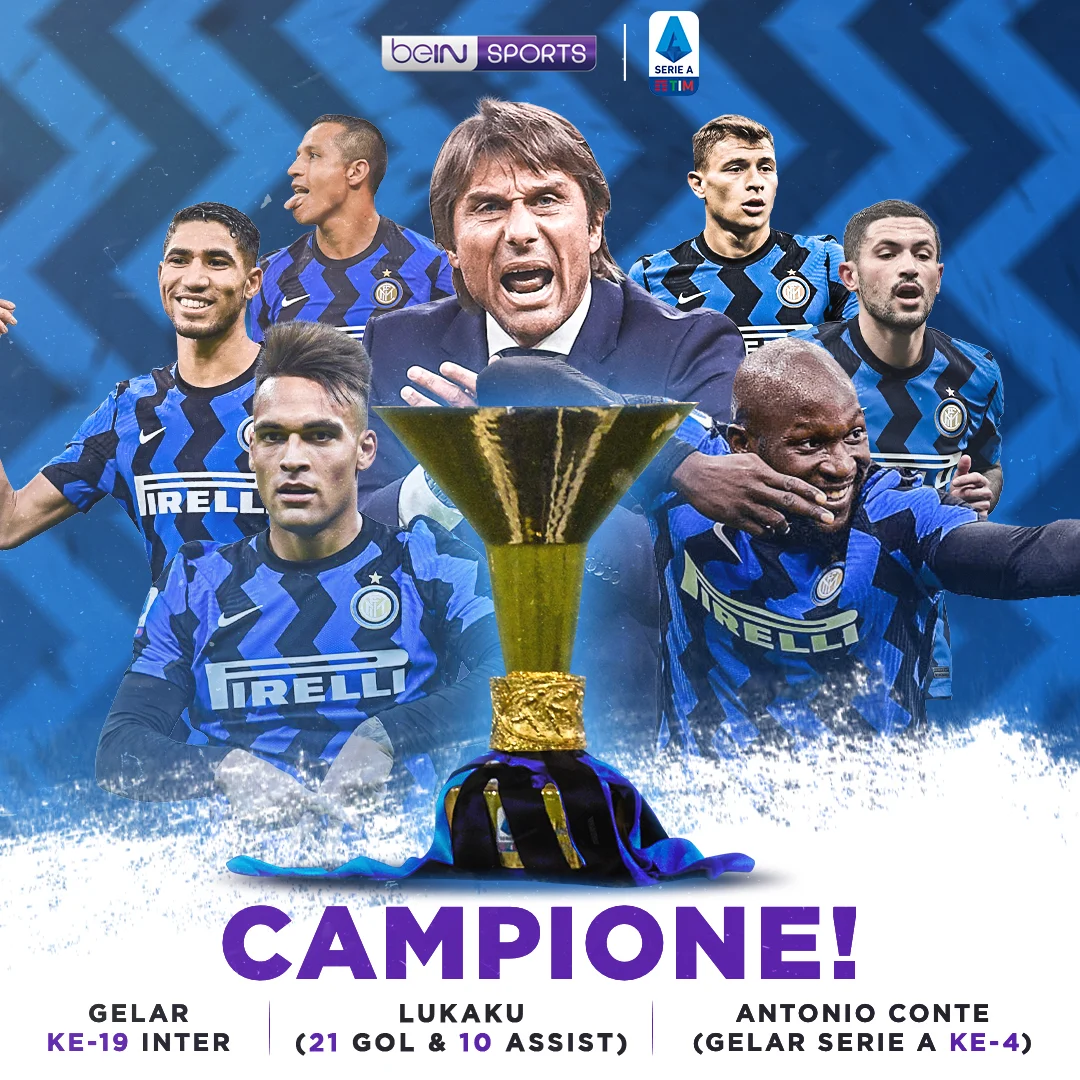 Inter Milan Scudetto ke-21: Chivu Pimpin, Daftar Klub Terbanyak Gelar Serie A