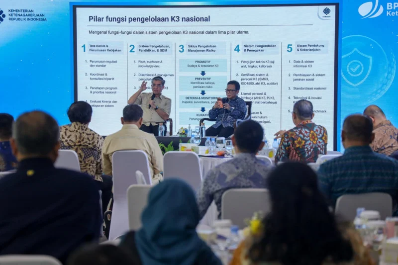 Menaker Tekankan BPJS K3 sebagai Motor Penggerak Keselamatan Kerja Nasional